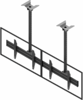 Edbak MBV2155-L 50"-57" LCD TV/Monitor mennyezeti tartó - Fekete (2 kijelző)