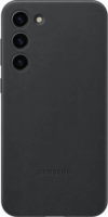 Samsung Galaxy S23+ Leather Cover, gyári bőr tok - Fekete