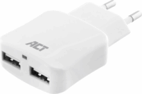 ACT AC2115 2x USB-A Hálózati töltő - Fehér (12W)
