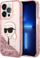 Karl Lagerfeld Glitter Karl Head Apple iPhone 14 Pro Tok - Rózsaszín/Mintás