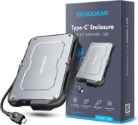 Graugear G-2502-C-10G 2.5" USB 3.2 Type-C Külső HDD/SSD ház - Szürke