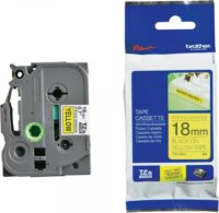 Brother TZES641 P-Touch Feliratozógép szalag 18 mm sárga alapon fekete, erős tapadású