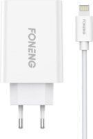 Foneng EU43 USB-A Hálózati töltő + Lightning Kábel - Fehér (10.5W)