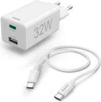 Hama 201692 USB-A / USB-C Hálózati töltő + USB-C Kábel - Fehér (32W)