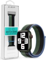 Devia Nylon Woven Apple Watch S1/S2/S3/S4/S5/S6/S7/S8/S9/SE Nylon Sport Pánt 38/40/41mm - Zöld/Fekete