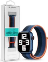 Devia Nylon Woven Apple Watch S4/S5/S6/S7/S8/S9/SE/Ultra Nylon Sport Pánt 42/44/45/49mm - Kék/Narancssárga
