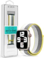 Devia Nylon Woven Apple Watch S4/S5/S6/S7/S8/S9/SE/Ultra Nylon Sport Pánt 42/44/45/49mm - Fehér/Szürke