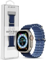Devia Deluxe Apple Watch S4/S5/S6/S7/S8/S9/SE/Ultra Szilikon Sport Szíj 42/44/45/49mm - Kék