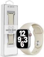 Devia Silicone Deluxe Apple Watch S1/S2/S3/S4/S5/S6/S7/S8/S9/SE Szilikon Szíj 38/40/41mm - Fehér