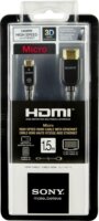 Sony DLC-HEU15 4K 3D Micro HDMI - HDMI Kábel Ethernettel 1,5m - Fekete