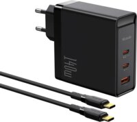 Mcdodo CH-2913 GaN 2x USB-C / USB-A Hálózati töltő + USB-C kábel - Fekete (140W)