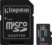 Kingston 32GB microSDHC UHS-I CL10 Memóriakártya + Adapter