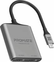 Promate MediaLink-H2 USB-C apa - 2x HDMI anya Adapter