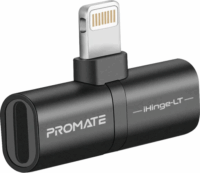 Promate iHinge-LT Lightning apa - 2x Lightning anya Adapter - Fekete