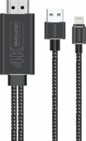 Promate MediaLink-LT HDMI 2.0 - USB 3.0/Lightning Kábel 1.8m - Fekete