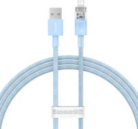 Baseus Explorer USB-A apa - Lightning apa Adat- és töltőkábel - Kék (1m)