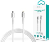 Devia Gracious USB-C apa - Lightning apa 2.0 Adat és töltő kábel - Fehér (1.5m)