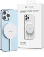 Devia Smart Series Univerzális mágneses vezeték nélküli töltő - Fehér (15W)