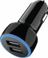2GO Dual 2x USB-A Autós töltő - Fekete (12W)
