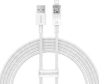 Baseus Explorer USB-A apa - Lightning apa Töltő kábel - Fehér (2m)