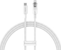 Baseus Explorer USB-C apa - Lightning apa Töltő kábel - Fehér (1m)