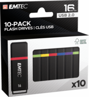 Emtec K100 USB-A 2.0 16GB Pendrive - Többszínű (10 db)