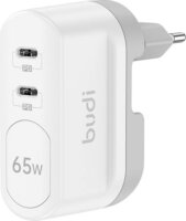 Budi 326RE 2x USB-C Hálózati töltő - Fehér (65W)