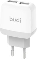 Budi 940E 2x USB-A Hálózat itöltő - Fehér (12W)