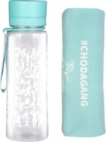 BeActive Lagoon 600ml Kulacs törölközővel - Átlátszó/Kék