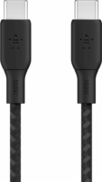 Belkin Braided USB-C apa - USB-C apa 2.0 Adat és töltő kábel - Fekete (3m)