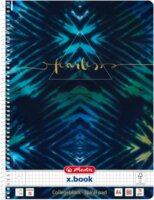 Herlitz Batik Fearless 80 lapos A4 négyzetrácsos spirálfüzet