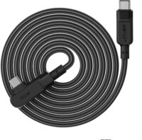 Acefast C5-03 USB-C apa - USB-C apa Adat- és töltőkábel - Fekete (2m)