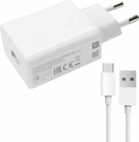 Xiaomi USB-A Hálózati töltő + Type-C kábel - Fehér (22.5W)