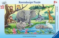Ravensburger Afrika állatai - 15 darabos keretes puzzle