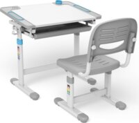 Maclean Ergo Office ER-418 Ergonomikus gyerekasztal székkel - Fehér/Szürke