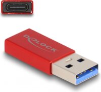 Delock USB-A apa - USB-C anya Adapter - Piros