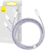 Baseus Dynamic 2 Series USB-C apa - Lightning apa 2.0 Adat és töltő kábel - Lila (2m)