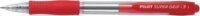 Pilot Super Grip Nyomógombos golyóstoll készlet - 0.7mm / Piros (12 darabos)