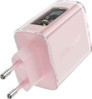 Acefast A45 2x USB-C / USB-A Hálózati töltő - Rózsaszín (65W)
