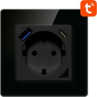 Avatto N-WOT10-USB-B TUYA USB-A / USB-C Okos Wifi fali konnektor - Fekete