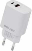 Beline BLN2CW20 USB-C / USB-A Hálózati Töltő Adapter 20W - Fehér