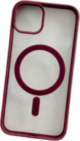 Phoner Hybrid Mag Apple iPhone 14 Pro Max MagSafe Tok - Burgundi vörös/Átlátszó
