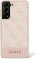 Guess 4G Stripe Samsung Galaxy S23 Ultra Szilikon Tok - Rózsaszín
