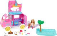 Mattel Barbie Chelsea 2 az 1-ben lakókocsi kiegészítőkkel