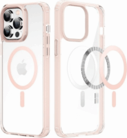 Phoner Hybrid Mag Apple iPhone 14 Pro Max MagSafe Tok - Halvány barack/Átlátszó
