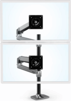 Ergotron LX Dual Stacking Arm Tall Pole 21"-40" LCD TV/Monitor tartó Asztali kar - Ezüst (2 kijelző)