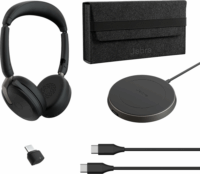Jabra Evolve2 65 Flex Duo Link380a (UC) Wireless Headset - Fekete + Vezetéknélküli töltő