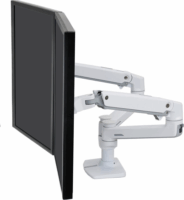Ergotron LX Dual Side-by-Side 23"-27" LCD TV/Monitor tartó Asztali kar - Fehér (2 kijelző)