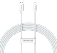 Baseus Superior Series USB-A apa - USB-C apa 2.0 Adat és töltőkábel - Fehér (2m)