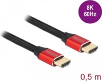 Delock 85772 HDMI - HDMI 2.1 Kábel 0.5m - Fekete